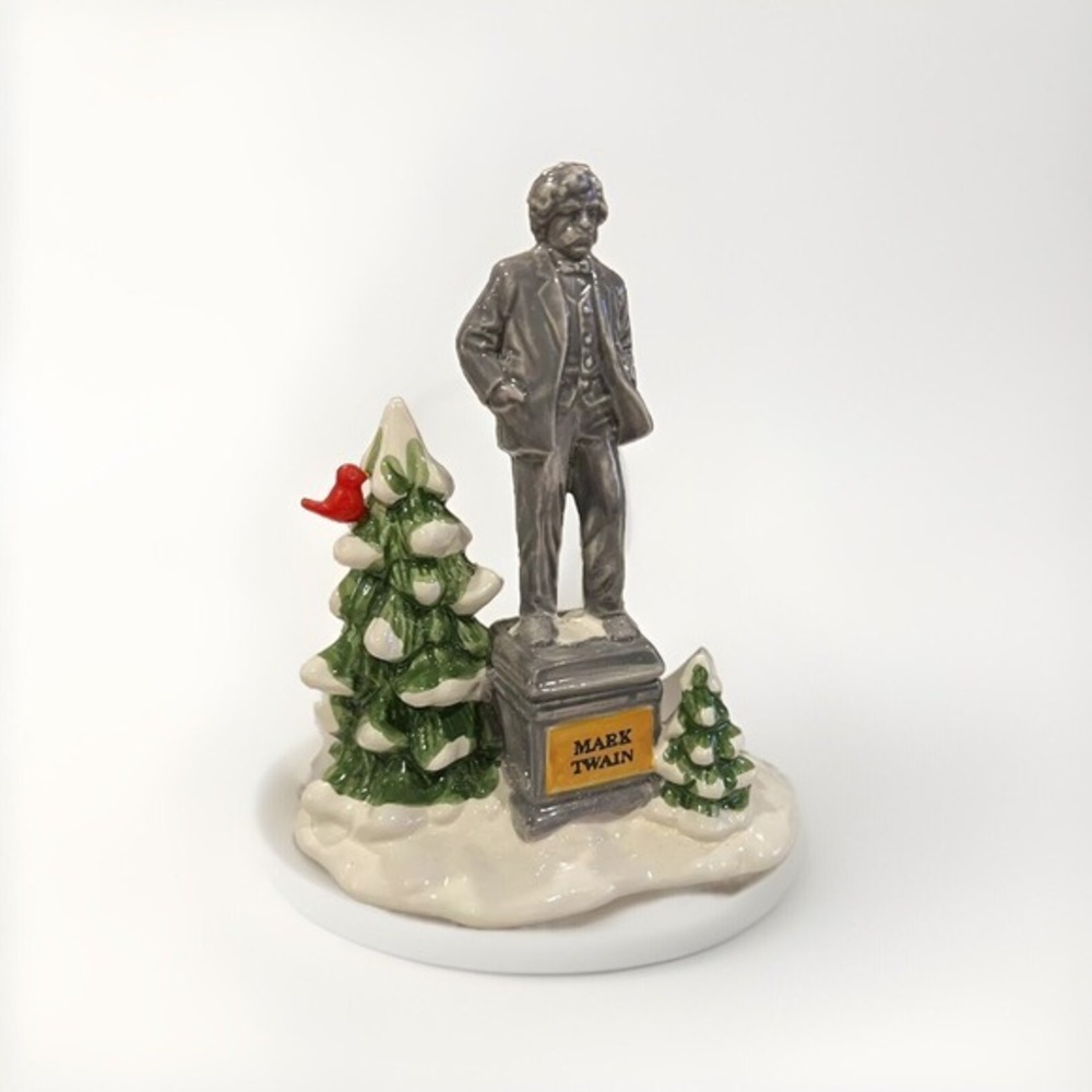 Dept 56 Original Snow Village Statue of Mark Twain‎ Mint in Box MIB